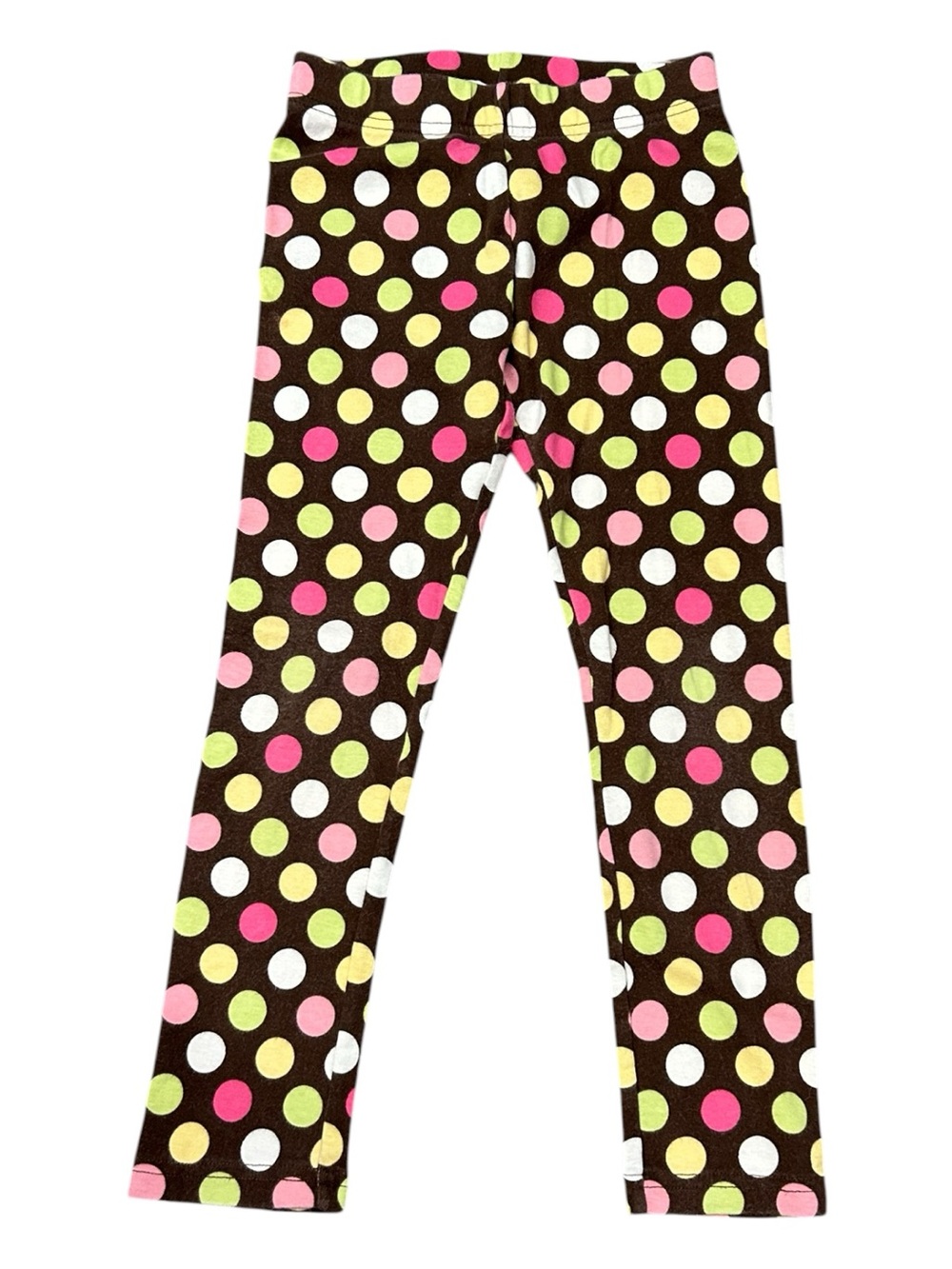 Crazy 8 Brown Polka Dot Cotton Leggings Size Small (5-6)